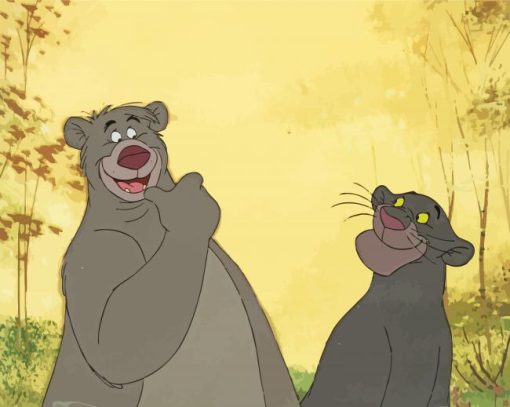 Jungle Book Bagheera And Baloo Diamond Painting