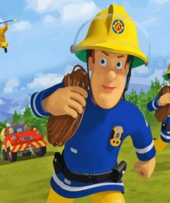 Fireman Sam Art Diamond Painting