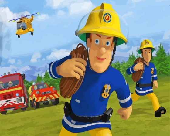 Fireman Sam Art Diamond Painting