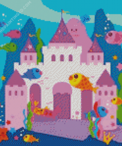 Fishes And Castle Underwater Diamond Painting