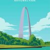 Gateway Arch Park Poster Diamond Painting