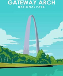 Gateway Arch Park Poster Diamond Painting