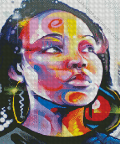 Graffiti African Woman Face Diamond Painting