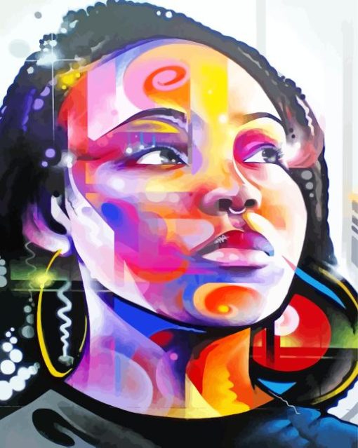 Graffiti African Woman Face Diamond Painting