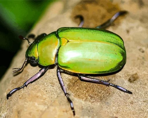 Green Scarab Diamond Painting