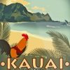 Kauai Island Roosters Poster Diamond Painting