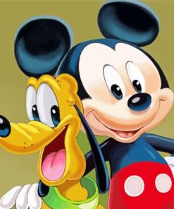 Mickey And Pluto Diamond Painting