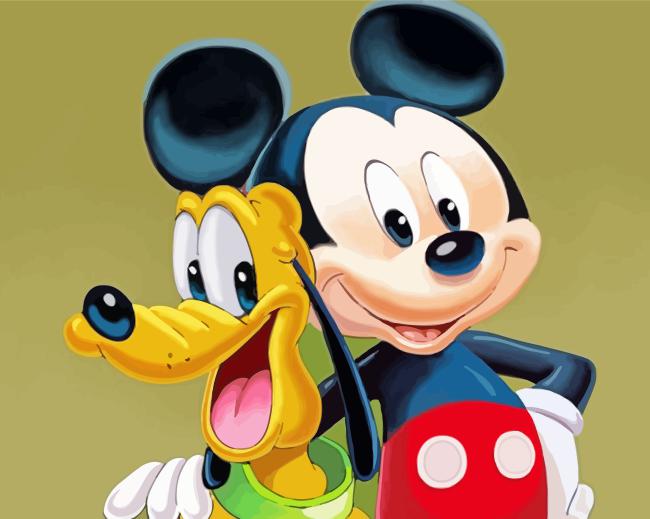 Mickey And Pluto Diamond Painting