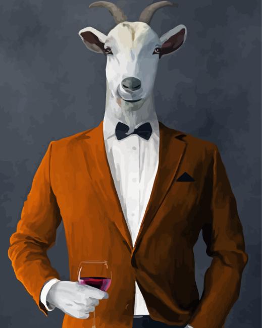 Mr Classy Goat Diamond Painting