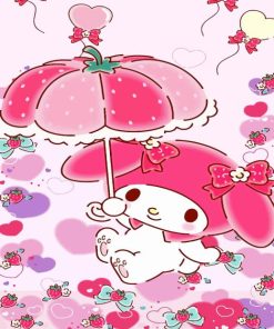 My Melody With Umbrella Diamond Painting