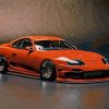 Orange Toyota Supra MK4 Diamond Painting