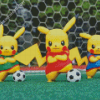 Pokemon Pikachu Playing Football Diamond Painting