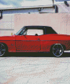 Red Chevy Impala 68 Diamond Painting