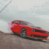 Red Hellcat Srt Drifting Diamond Painting