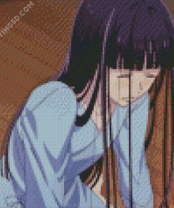 Rin Sohma Anime Girl Crying Diamond Painting