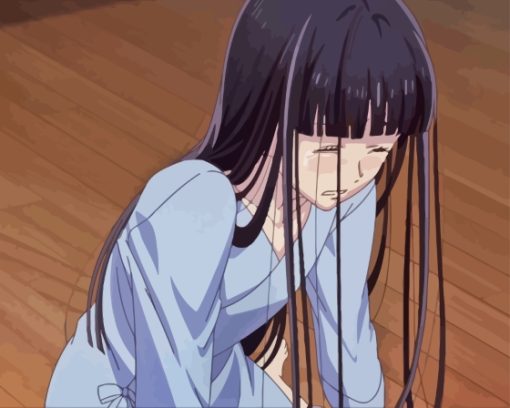 Rin Sohma Anime Girl Crying Diamond Painting