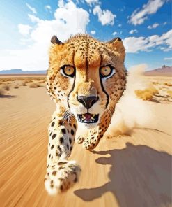 Running Cheetah Diamond Painting