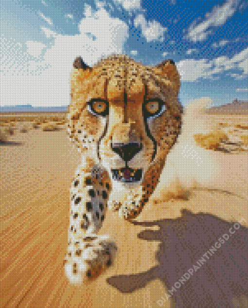 Running Cheetah Diamond Painting