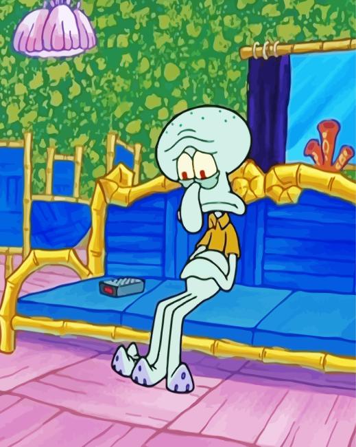 Sad Squidward Spongebob Diamond Painting