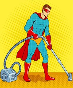 Superhero With Vacuum Diamond Painting