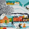 Winter Train Station Maud Lewis Diamond Painting