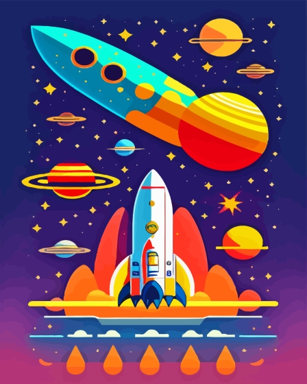 Aesthetic Rockets Diamond Painting