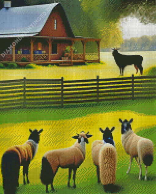 Aesthetic Animals Farm Diamond Painting