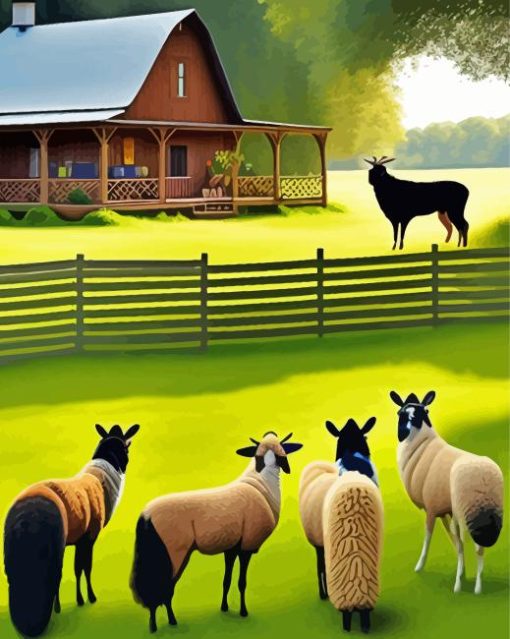 Aesthetic Animals Farm Diamond Painting