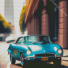 Aesthetic Blue Car Diamond Painting