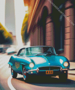 Aesthetic Blue Car Diamond Painting