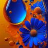 Aesthetic Blue Flower Diamond Painting