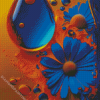 Aesthetic Blue Flower Diamond Painting