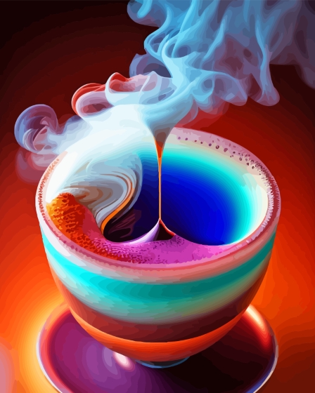 Aesthetic Coffee Smoke Diamond Painting