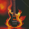 Aesthetic Fire Guitar Diamond Painting