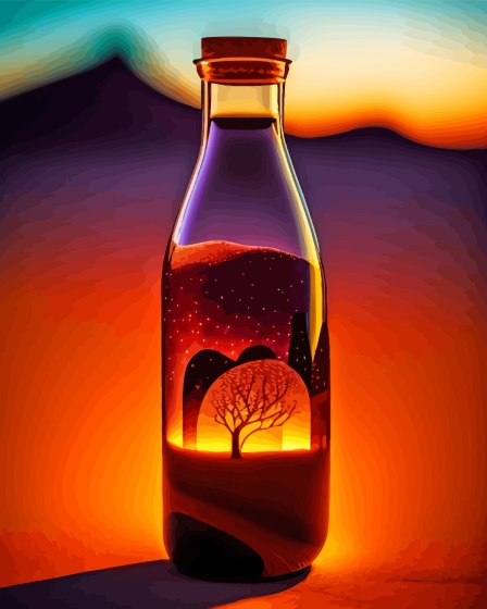 Aesthetic Glass Bottle Diamond Painting