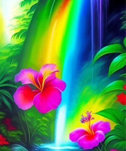 Aesthetic Hawaiian Flowers Diamond Painting