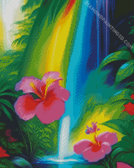 Aesthetic Hawaiian Flowers Diamond Painting