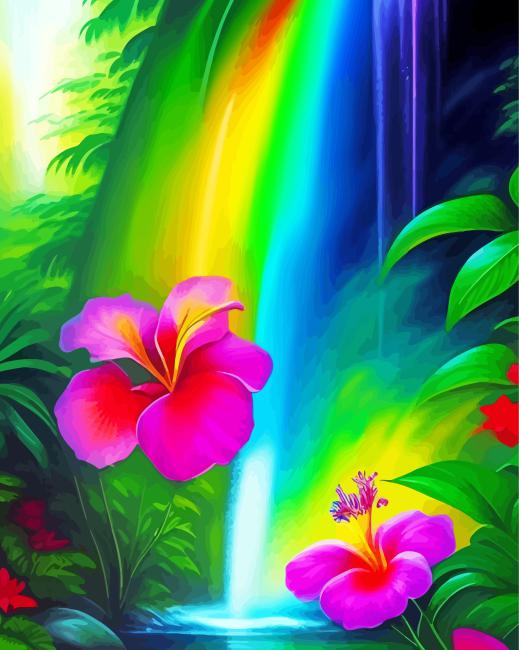 Aesthetic Hawaiian Flowers Diamond Painting