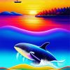 Aesthetic Killer Whale Cosmos Diamond Painting