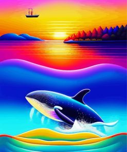 Aesthetic Killer Whale Cosmos Diamond Painting