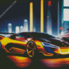 Aesthetic Yellow Car Diamond Painting