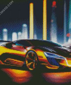 Aesthetic Yellow Car Diamond Painting