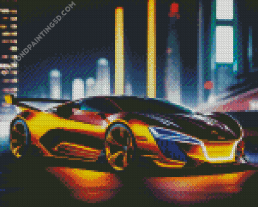 Aesthetic Yellow Car Diamond Painting