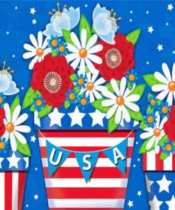 American Patriotic Plants Diamond Painting