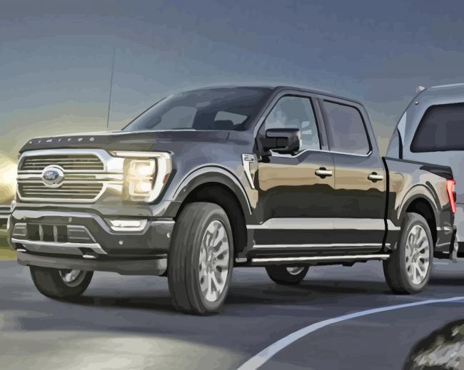 Black F150 Truck Diamond Painting