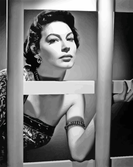 Black And White Ava Gardner Diamond Painting