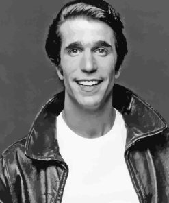 Black And White Henry Winkler Diamond Painting