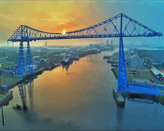 Blue Transporter Bridge Diamond Painting