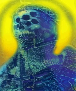 Blue Skull Diamond Painting