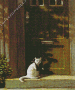 Broken Arm Cat By Michael Sowa Diamond Painting